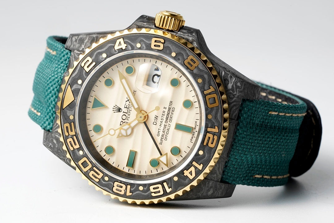 Rolex 1:1 GMT-MASTER II Diw Best Edition Green Fabric Strap