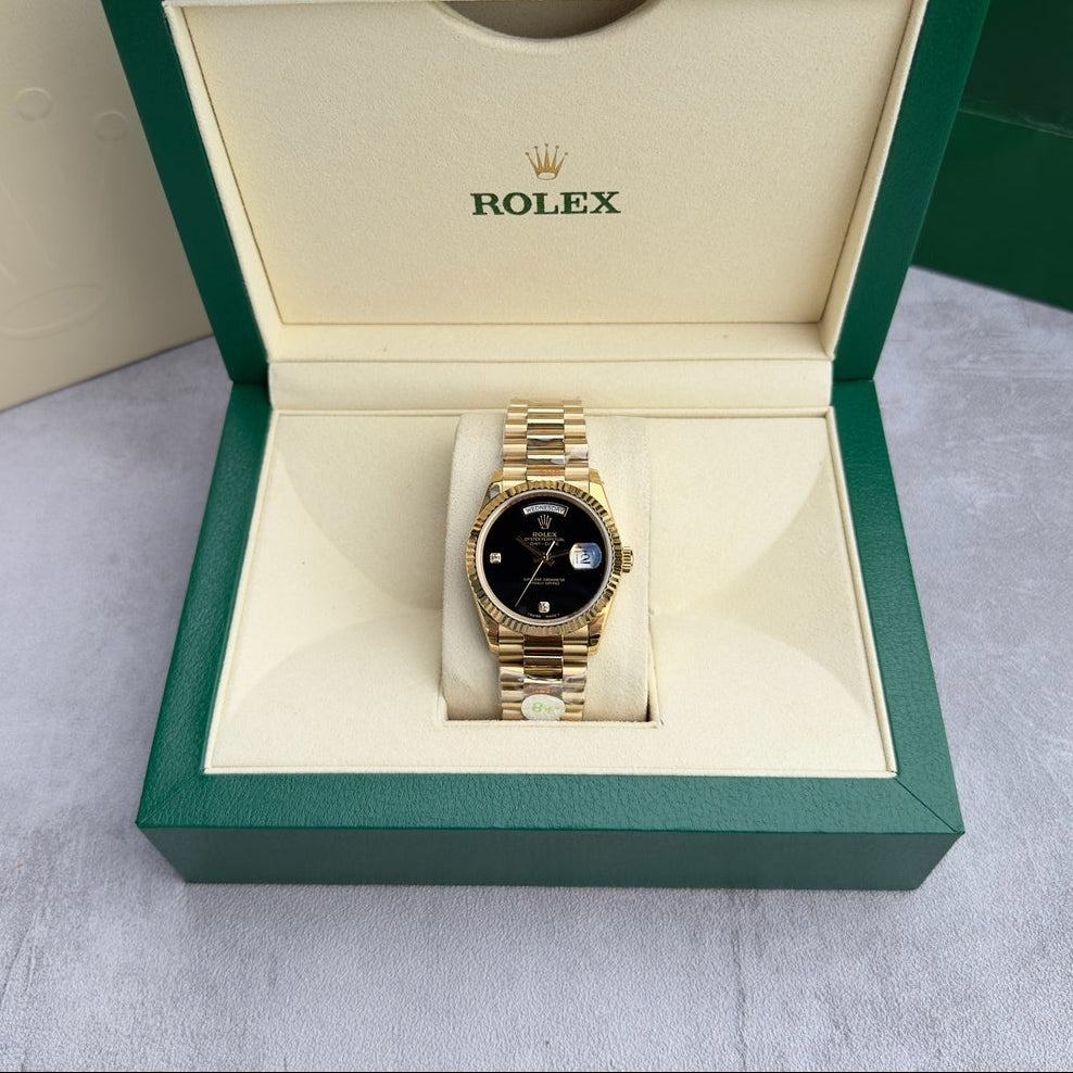 Rolex 1:1 Day-Date 36mm Gold Black Dial