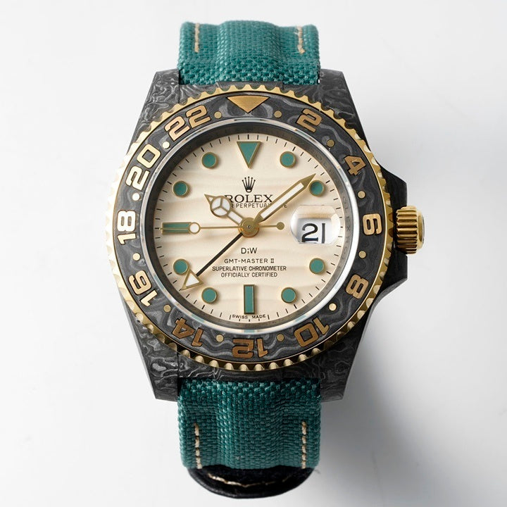 Rolex 1:1 GMT-MASTER II Diw Best Edition Green Fabric Strap