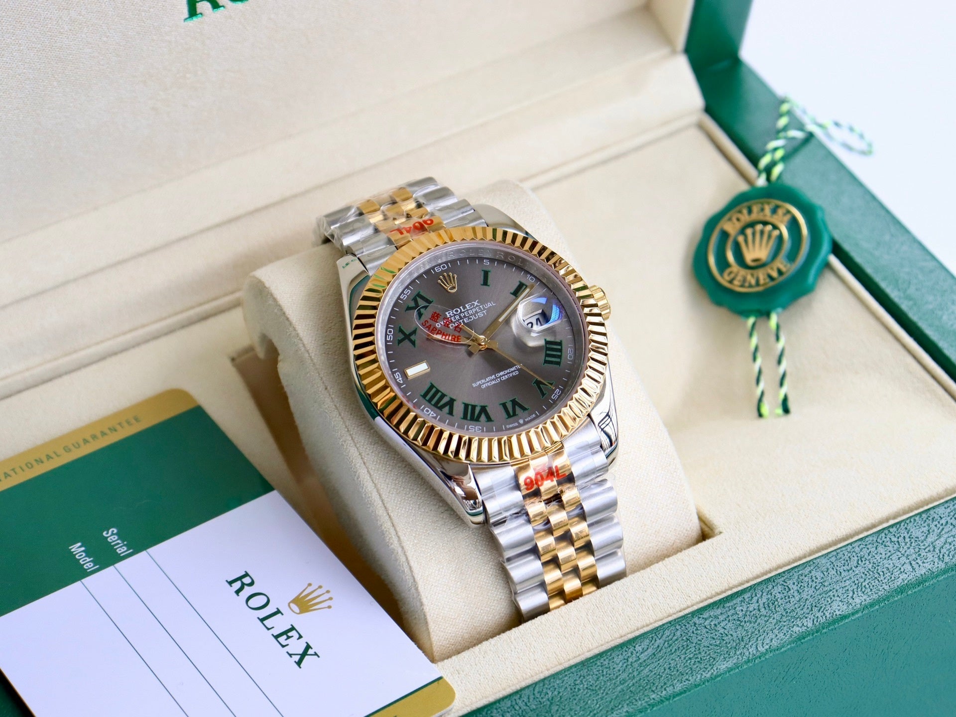 Rolex 1:1 Datejust Wimbledon 41mm Steel & 18k Yellow Gold
