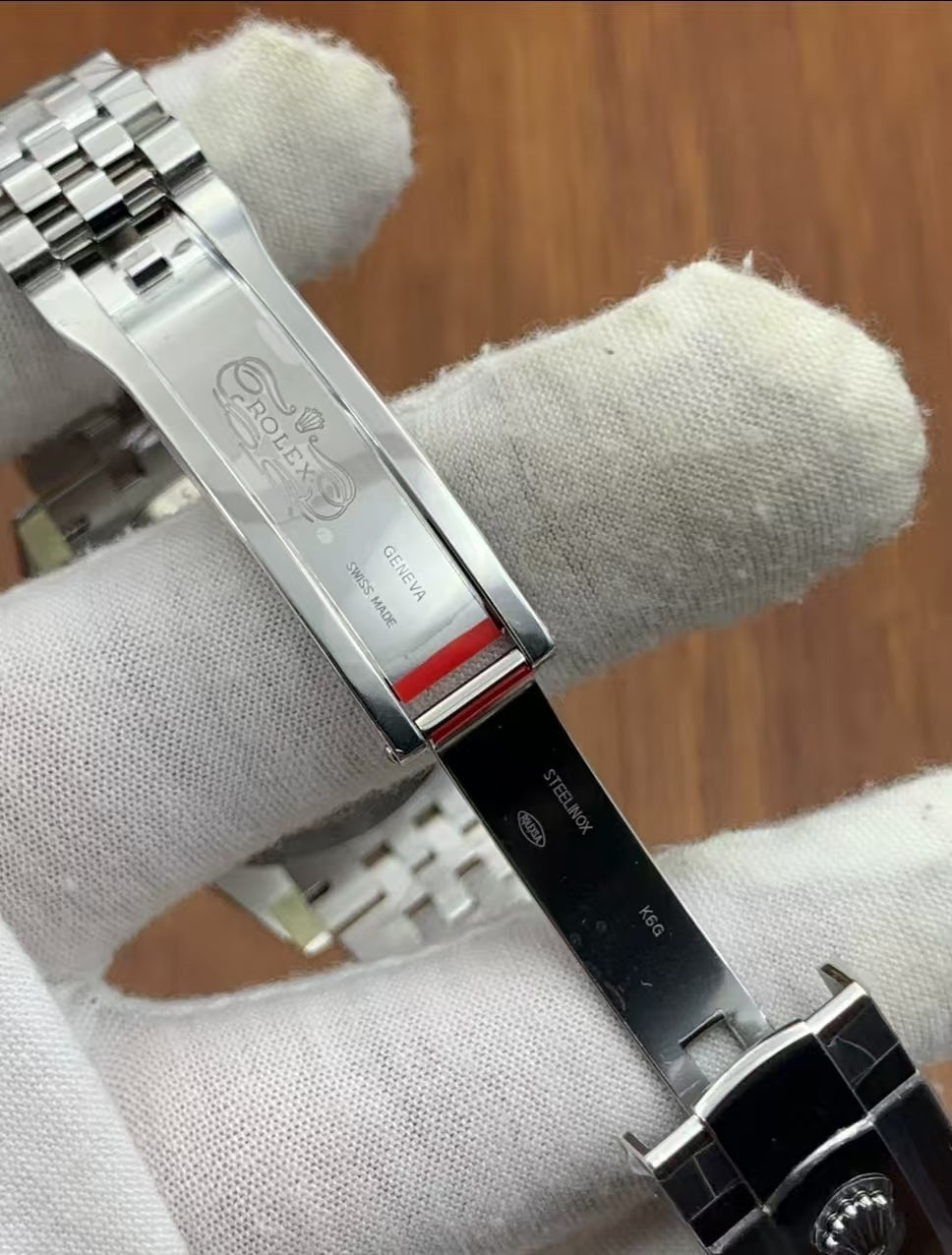 Rolex 1:1 Datejust 41mm Fluted Bezel Blue Index Dial Jubilee