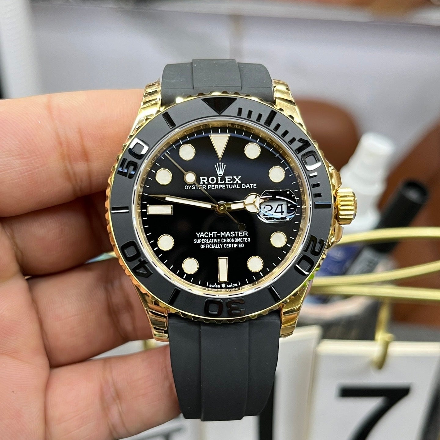Rolex 1:1 Yacht-Master 42 Oysterflex 226658 Yellow Gold – 2022