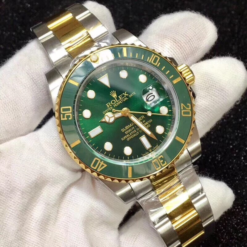 Rolex 1:1 Submariner Date – Green Dial Two-Tone Gold & Steel