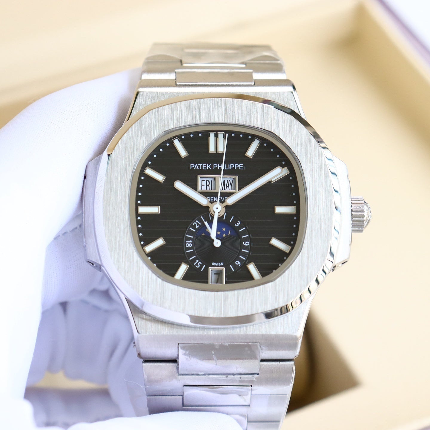 Patek Philippe 1:1 Nautilus 40mm Stainless Steel Blue dial