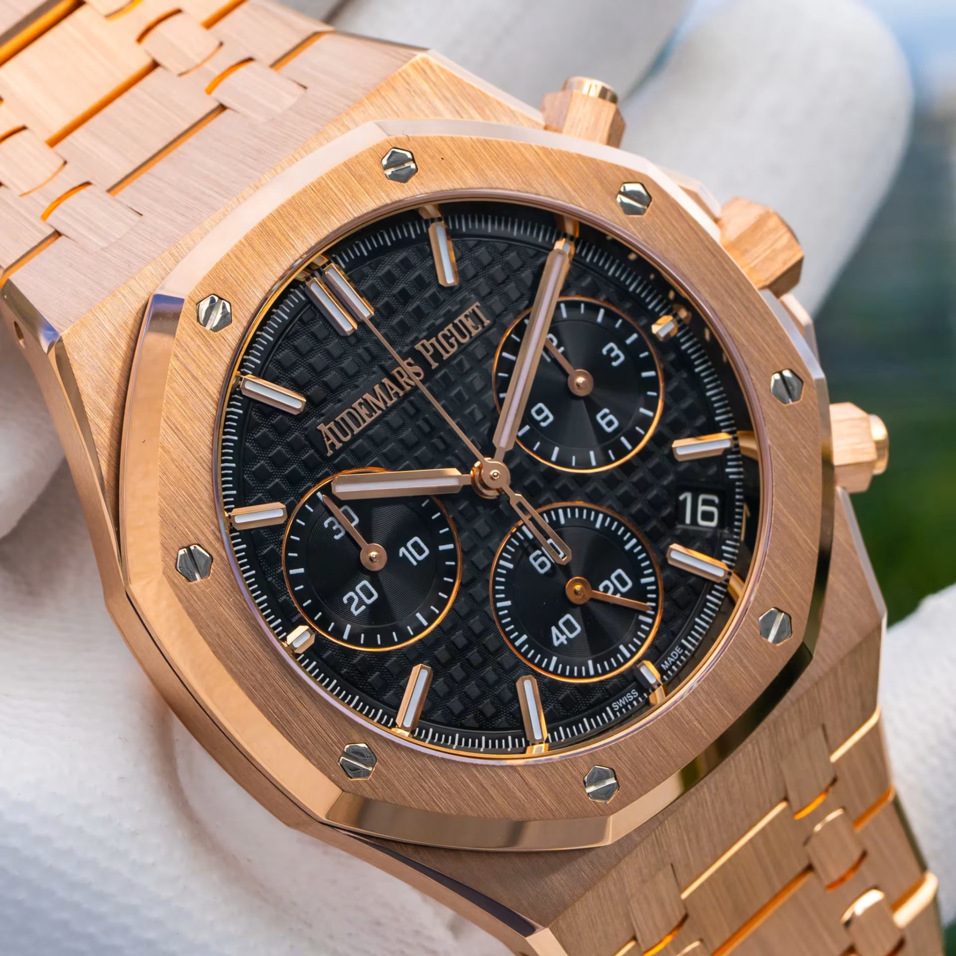 Audemars Piguet Royal 1:1 Oak Chronograph 2023 Royal Oak Black Dial Chronograph 41mm 26240or